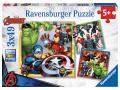 Puzzles enfants - Puzzles 3x49 pièces - Les puissants Avengers / Marvel - Ravensburger - 08040