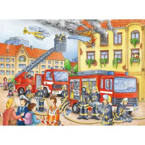 Puzzle 100  pièces - XXL - Nos pompiers - Ravensburger - 10822