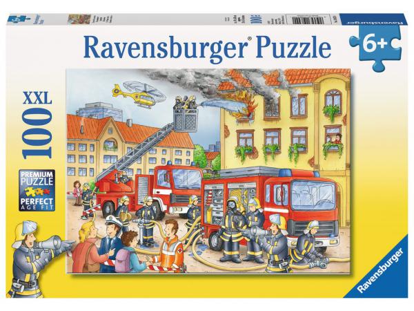Puzzle 100 pièces xxl - nos pompiers