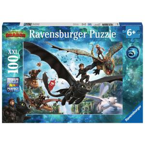 Puzzle 100  pièces - XXL - Le monde caché / Dragons 3 - Ravensburger - 10955