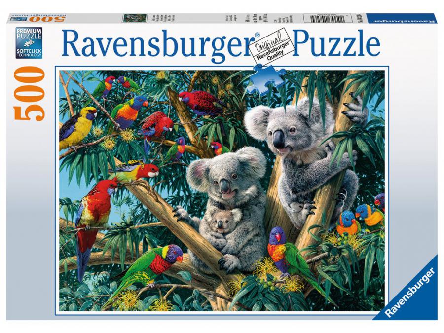 Ravensburger Puzzle 500 pièces Louvain dans la savanePuzzle paysager avec des animaux 
