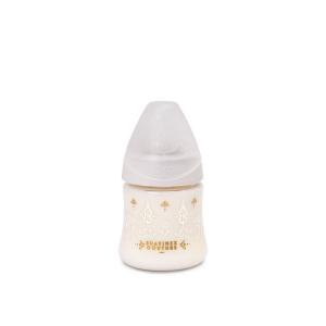 Biberon ethnic 150ml silicone rond - blanc - Suavinex - 304132