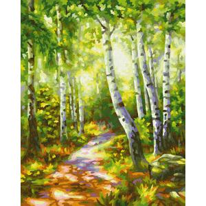 Schipper - 609240801 - Peinture aux numeros - Forêt de bouleaux 24x30cm (408536)