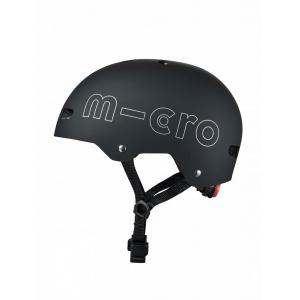 Casque Noir mat - Nouvelle gamme - boucle magnétique / lumière LED intégrée - Taille M = 52 à 56cm - Micro - AC2096BX