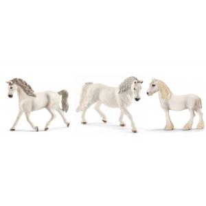 Schleich - bu013 - Figurines de chevaux Jument blanch (Holstein, Lipizzan, Shire) (410432)