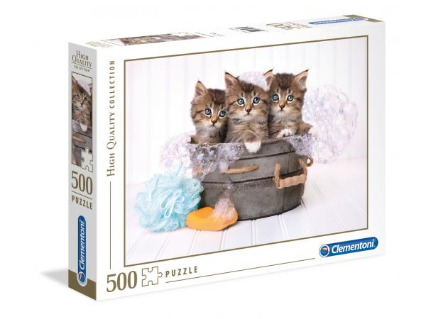 Puzzle adultes 500 pièces - kittens and soap
