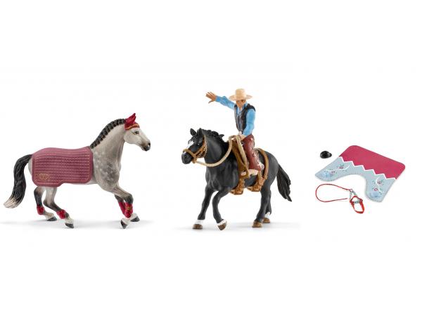Figurines de chevaux et accessoires (jument, hannah)