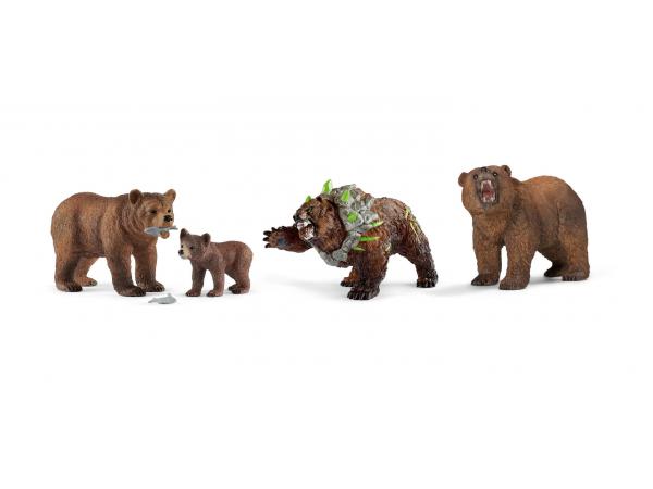 Figurines animaux sauvages ours grizzly