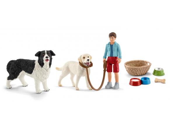 Figurines animaux familiers chiens et accessoires
