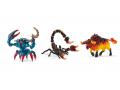 Figurines fantastiques (scorpion de lave, taureau de feu, crabe de combat avec arme) - Schleich - bu059