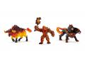 Figurines fantastiques (taureau de feu, cerbère, golem de lave avec arme) - Schleich - bu065