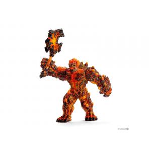 Schleich - bu065 - Figurines fantastiques (taureau de feu, cerbère, golem de lave avec arme) (413992)
