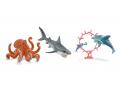 Figurines animaux marins (pieuvre, dauphin et ses petits, requin tigre) - Schleich - bu068