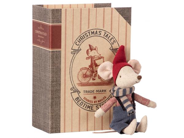 Christmas mouse in book - big brother - taille : 17 cm
