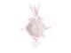 Doudou attache-tétine lapin rose Ella - Hauteur 25 cm