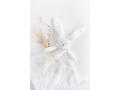 Doudou attache-tétine lapin blanc Ella - Hauteur 25 cm - Dimpel - 823030