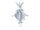 Doudou attache-tétine lapin bleu Ella - Hauteur 25 cm