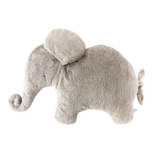 Éléphant coussin beige-gris Oscar - Position allongée 82 cm, Hauteur 50 cm - Dimpel - 886054