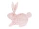 Couverture câlin lapin rose Emma - Position allongée 72 cm, Hauteur 50 cm