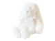 Doudou lapin blanc blanc Flore - Position assis 18 cm, Debout 30 cm