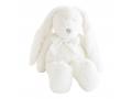 Doudou lapin blanc blanc Flore - Position assis 32 cm, Debout 50 cm - Dimpel - 883727