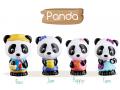 Lot de 4 personnages famille Panda - Vulli - 700304