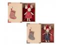 Souris de Noël dans un livre set poupées (grand frère, grande soeur) Taille: 17 cm - Maileg - BU022