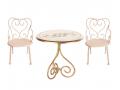 Set de table Basse Vintage - Or et 2 chaise Romantique, Mini - Poudre - Maileg - BU024