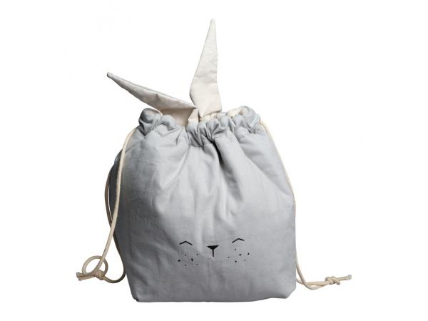 Storage bag - small - bunny - icy grey 31 x 40 cm