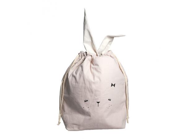 Storage bag - bunny - mauve 60 x 40 cm