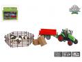 Kids Globe farm playset tractor with trailer and accessoires 2 ass - Kids Globe Farmer - 510727