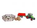 Kids Globe farm playset tractor with trailer and accessoires 2 ass - Kids Globe Farmer - 510727