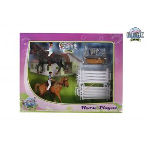 2 Horses with riders and accessories - échelle : 1:24 - Kids Globe Farmer - 640072