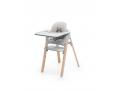 Steps stokke chaise enfant et coffret repas essentiels Munch (Hêtre naturel, assise gris) - Stokke - BU184
