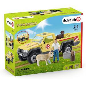 Schleich - 42503 - Visite du vétérinaire à la ferme (420030)