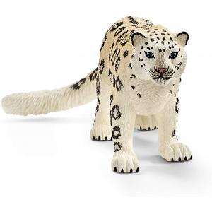 Figurine Léopard des neiges - Dimension : 10,5 cm x 4,9 cm x 4,3 cm - Schleich - 14838