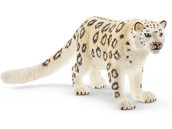 Figurine léopard des neiges - dimension : 10,5 cm x 4,9 cm x 4,3 cm