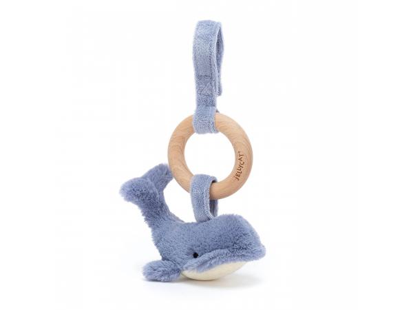 Wilbur whale wooden ring toy - 16 cm