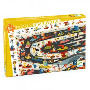 Djeco - DJ07564 - Puzzle observation Rallye automobile - 54 pièces (423160)