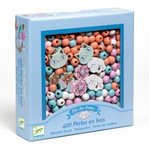 Perles et bijoux  - Perles bois - Arc-en-ciel - Djeco - DJ09823