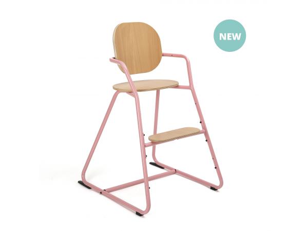 Chaise haute tibu enfant - structure rose