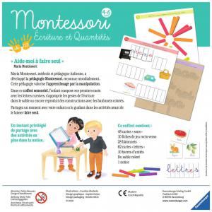 Jeu éducatif - Montessori - Ecriture et quantités - Montessori - Ravensburger - 20806