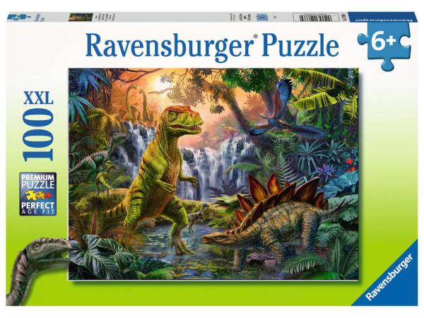 Puzzle 100 pièces xxl - l'oasis des dinosaures