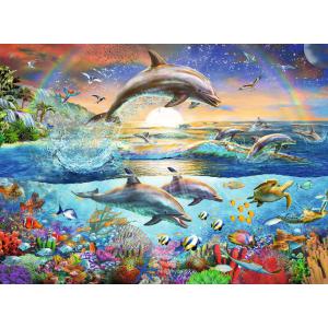 Puzzle 300  pièces - XXL - Le paradis des dauphins - Ravensburger - 12895