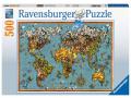 Puzzles adultes - Puzzle 500 pièces - Mappemonde de papillons - Ravensburger - 15043