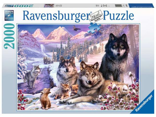 Puzzle 2000 pièces - loups dans la neige