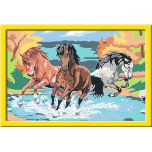 Peinture Numéro d'art - grand - Horde de chevaux - Ravensburger - 28682