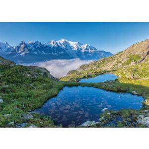 Puzzle N 1500  pièces -  Lacs des Chéserys, Massif du Mont-Blanc - Nathan puzzles - 87806
