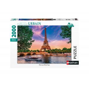 Puzzle N 2000  pièces -  Paris au fil de l'eau - Nathan puzzles - 87884