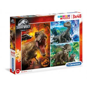 Puzzle enfant, 3x48 pièces - Jurassic World - Jurassic World - 25250